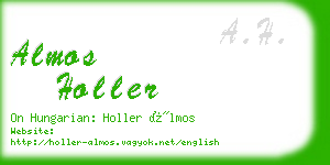 almos holler business card